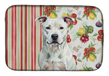 Load image into Gallery viewer, White American Staffordshire Terrier Vegetables Dish Drying Mat