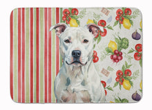Load image into Gallery viewer, White American Staffordshire Terrier Vegetables Memory Foam Kitchen Mat