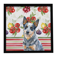 Load image into Gallery viewer, Blue Heeler Australian Cattle Dog Vegetables Framed Metal Print