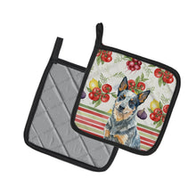 Load image into Gallery viewer, Blue Heeler Australian Cattle Dog Vegetables Pair of Pot Holders