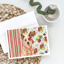 Load image into Gallery viewer, Red Heeler Australian Cattle Dog Vegetables Greeting Cards Pack of 8