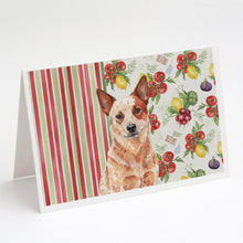 Load image into Gallery viewer, Red Heeler Australian Cattle Dog Vegetables Greeting Cards Pack of 8