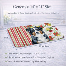 Load image into Gallery viewer, Black Australian Shepherd Vegetables Dish Drying Mat