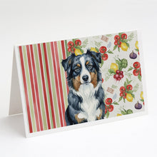 Load image into Gallery viewer, Black Australian Shepherd Vegetables Greeting Cards Pack of 8