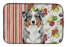 Load image into Gallery viewer, Blue Merle Australian Shepherd Vegetables Dish Drying Mat
