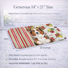 Load image into Gallery viewer, Red Merle Australian Shepherd Vegetables Dish Drying Mat