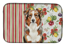Load image into Gallery viewer, Red Merle Australian Shepherd Vegetables Dish Drying Mat