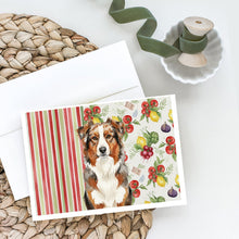 Load image into Gallery viewer, Red Merle Australian Shepherd Vegetables Greeting Cards Pack of 8