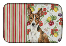 Load image into Gallery viewer, Brindle and White Basenji Vegetables Dish Drying Mat