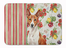 Load image into Gallery viewer, Red and White Basenji Vegetables Memory Foam Kitchen Mat