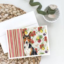 Load image into Gallery viewer, Tricolor and White Basenji Vegetables Greeting Cards Pack of 8