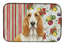 Load image into Gallery viewer, Lemon and White Basset Hound Vegetables Dish Drying Mat