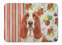 Load image into Gallery viewer, Red and White Basset Hound Vegetables Memory Foam Kitchen Mat
