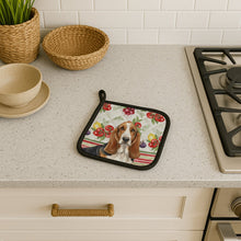 Load image into Gallery viewer, Tricolor and White Basset Hound Vegetables Pair of Pot Holders