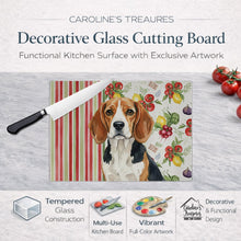 Load image into Gallery viewer, Beagle Vegetables Glass Cutting Board