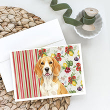 Load image into Gallery viewer, Lemon and White Beagle Vegetables Greeting Cards Pack of 8