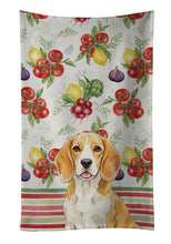 Load image into Gallery viewer, Lemon and White Beagle Vegetables Kitchen Towel