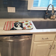 Load image into Gallery viewer, Black Bearded Collie Vegetables Dish Drying Mat