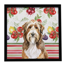 Load image into Gallery viewer, Brown Bearded Collie Vegetables Framed Metal Print