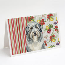 Load image into Gallery viewer, Bearded Collie Vegetables Greeting Cards Pack of 8