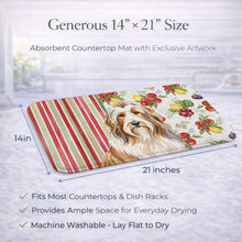 Load image into Gallery viewer, Fawn Bearded Collie Vegetables Dish Drying Mat