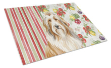 Load image into Gallery viewer, Fawn Bearded Collie Vegetables Glass Cutting Board