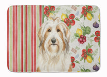 Load image into Gallery viewer, White and Tan Bearded Collie Vegetables Memory Foam Kitchen Mat