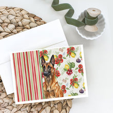 Load image into Gallery viewer, Mahogany Belgian Malinois Vegetables Greeting Cards Pack of 8
