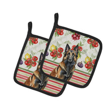Load image into Gallery viewer, Belgian Tervuren Vegetables Pair of Pot Holders