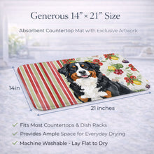 Load image into Gallery viewer, Bernese Mountain Dog Vegetables Dish Drying Mat