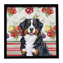 Load image into Gallery viewer, Bernese Mountain Dog Vegetables Framed Metal Print
