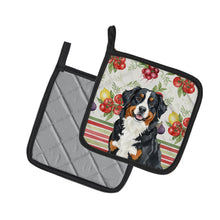 Load image into Gallery viewer, Bernese Mountain Dog Vegetables Pair of Pot Holders