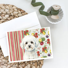 Load image into Gallery viewer, Bichon Frise Vegetables Greeting Cards Pack of 8