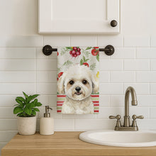 Load image into Gallery viewer, White and Cream Bichon Frise Vegetables Kitchen Towel