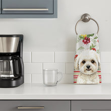Load image into Gallery viewer, White and Cream Bichon Frise Vegetables Kitchen Towel