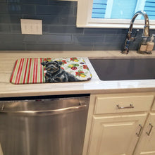 Load image into Gallery viewer, Black Russian Terrier Vegetables Dish Drying Mat