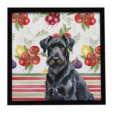 Load image into Gallery viewer, Black Russian Terrier Vegetables Framed Metal Print
