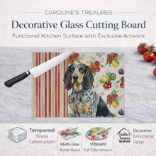 Load image into Gallery viewer, Bluetick Coonhound Vegetables Glass Cutting Board