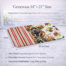 Load image into Gallery viewer, Brindle Boerboel Vegetables Dish Drying Mat