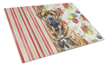 Load image into Gallery viewer, Brindle Boerboel Vegetables Glass Cutting Board