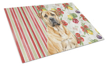 Load image into Gallery viewer, Fawn Boerboel Vegetables Glass Cutting Board