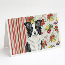 Load image into Gallery viewer, Border Collie Vegetables Greeting Cards Pack of 8