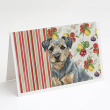Load image into Gallery viewer, Blue and Tan Border Terrier Vegetables Greeting Cards Pack of 8