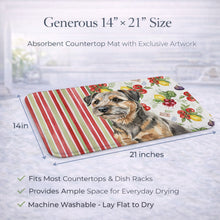 Load image into Gallery viewer, Grizzle and Tan Border Terrier Vegetables Dish Drying Mat