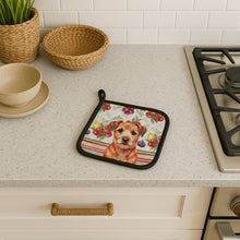 Load image into Gallery viewer, Red Border Terrier Vegetables Pair of Pot Holders