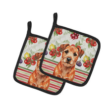 Load image into Gallery viewer, Red Border Terrier Vegetables Pair of Pot Holders