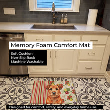 Load image into Gallery viewer, Red Border Terrier Vegetables Memory Foam Kitchen Mat