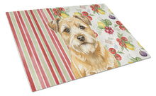 Load image into Gallery viewer, Wheaten Border Terrier Vegetables Glass Cutting Board