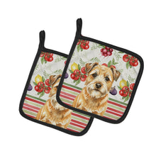 Load image into Gallery viewer, Wheaten Border Terrier Vegetables Pair of Pot Holders