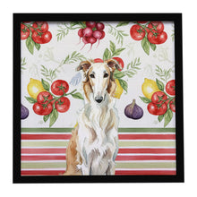 Load image into Gallery viewer, Borzoi Vegetables Framed Metal Print